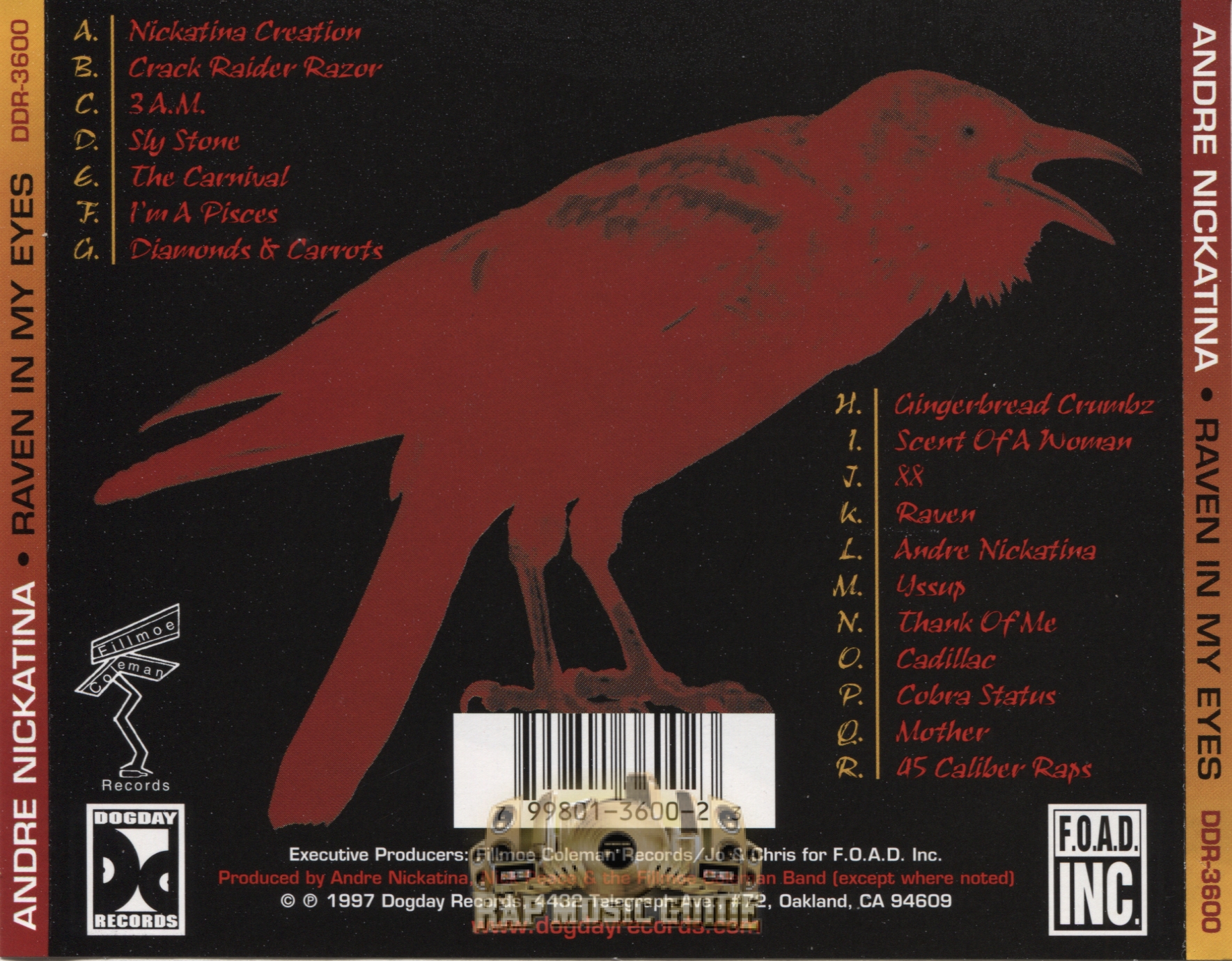洋楽 ANDRE NICKATINA/RAVEN IN MY EYES/G-RAP ANDRE NICKATINA/RAVEN IN MY EYES/G-RAP 洋楽